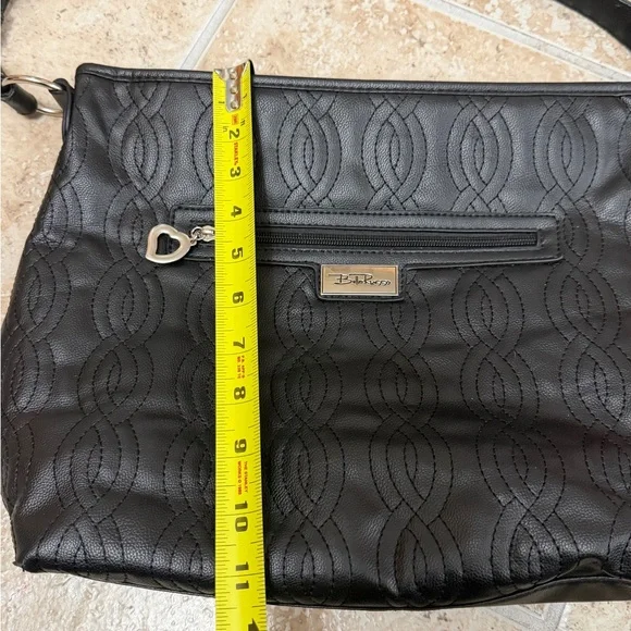 Black Patterned Shoulder Bag - Picture 9 of 9